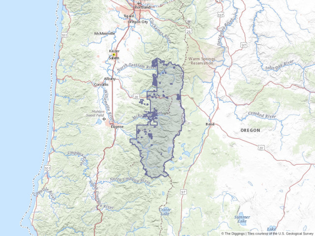 Willamette National Forest Map Mining In Willamette National Forest | The Diggings™