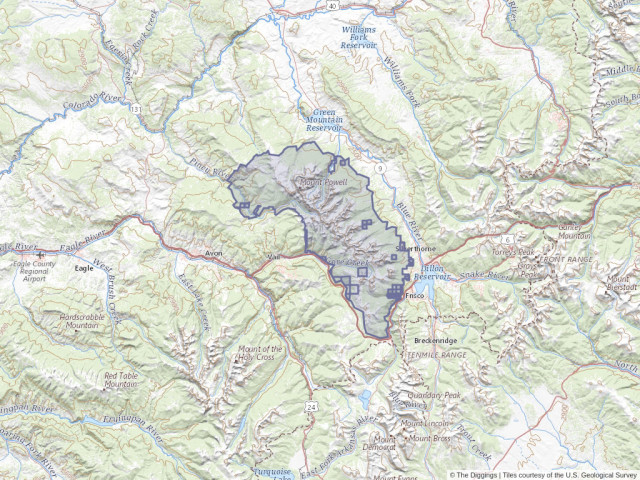 Eagles Nest Wilderness Map Mining In Eagles Nest Wilderness | The Diggings™