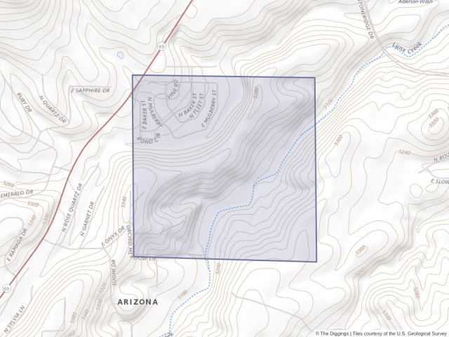 Lynx Creek Gold Panning Map Lynx Creek Gold' | 20 Acre Placer Claim In Yavapai, Ariz. | Mine Data Llc |  Located In 2017 | Amc443774 | The Diggings™