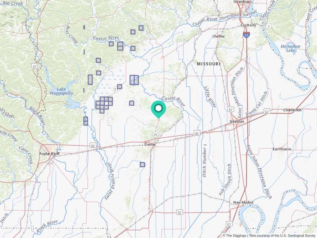 Bloomfield, Missouri Mine Locations