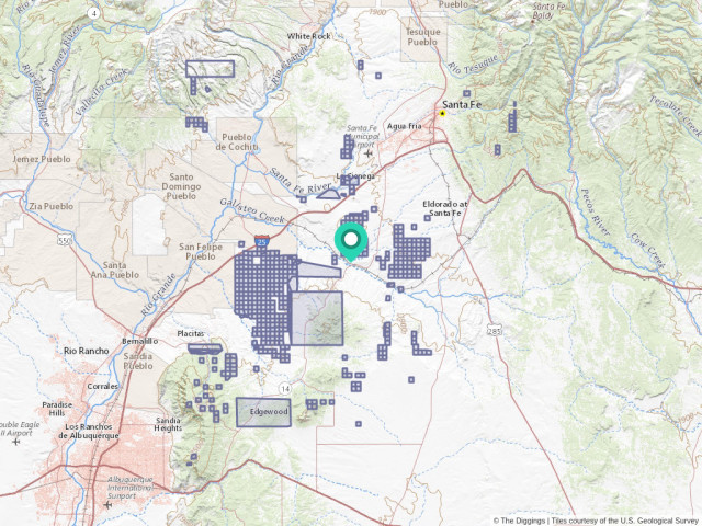 Cerrillos New Mexico Map Cerrillos, New Mexico Mining Claims And Mines | The Diggings™