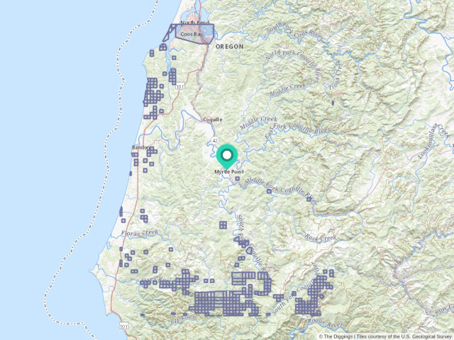 Myrtle Point Oregon Map Myrtle Point, Oregon Mining Claims And Mines | The Diggings™