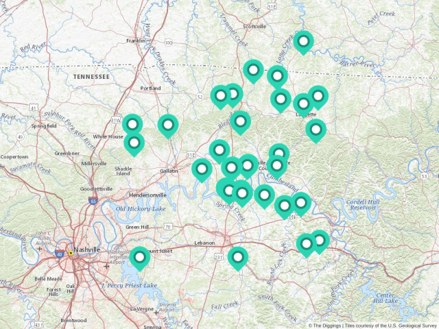 Castalian Springs Tn Map Castalian Springs, Tennessee Mines | The Diggings™