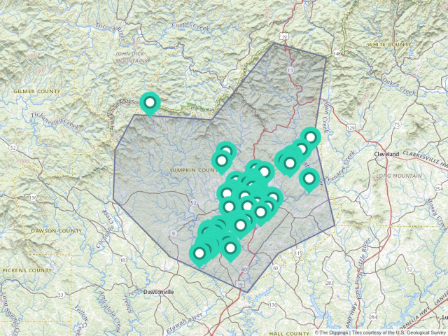 Lumpkin County Zoning Map Mining In Lumpkin County, Georgia | The Diggings™